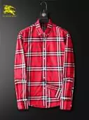 chemise burberry check shirts big grid red